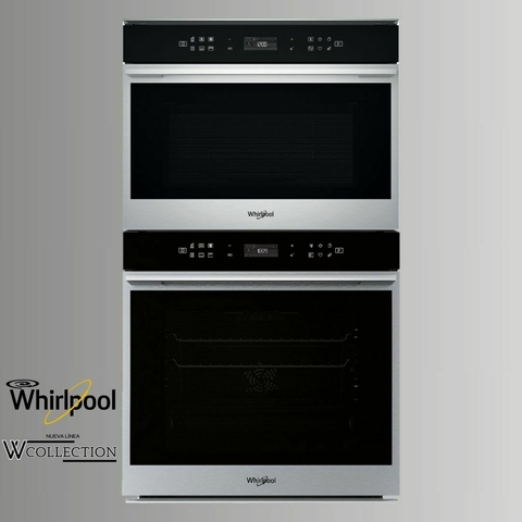 COMBO WHIRLPOOL WCOLLECTION MICROONDAS ENCASTRE WMO40AS INOX + HORNO ELEC. EMP. WOC73AS INOX (9610-1156)