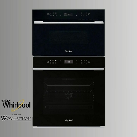 COMBO WHIRLPOOL WCOLLECTION MICROONDAS ENCASTRE WMO31AE BLACK + HORNO ELEC. EMP. WOC73AE BLACK (6615-1257)