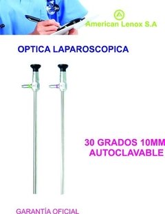Optica Laparoscopica 10 mm 30 Grados