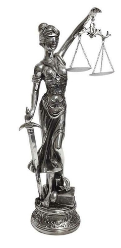 9180 - DAMA DA JUSTIÇA PINT SLV 52,5CM - comprar online