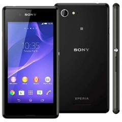 Smartphone Sony D2212 E3 Dual Chip Android 4.4 Tela 4.5" 4GB 3G Câmera 5MP PRETO - comprar online