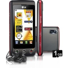 Celular Desbloqueado LG KP570 Cookie PRETO c/ Câmera 3MP, MP3, Touch Screen, Bluetooth e Cartão 1GB