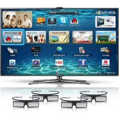 TV 46" Slim LED Smart Interaction 3D Samsung Série 7 ES7000 46ES7000Full HD com Smart TV, Conversor Digital