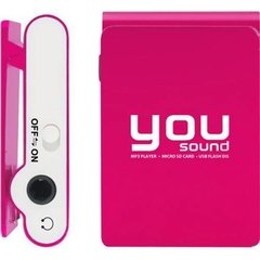 MP3 Player You Sound Clip Rosa, 4 Gb, Entrada Cartão Micro SD, Micro USB, Bateria Recarregável - comprar online