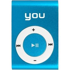 MP3 Player You Sound Clip Azul, 4 Gb, Entrada Cartão Micro SD, Micro USB, Bateria Recarregável - comprar online