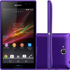 Smartphone Sony Xperia C C2304 ROXO Android 4.2, Memória Interna 4GB, Câmera 8MP, Tela 5"