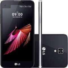 Smartphone LG X Screen Preto com 16GB, Tela de 4.9" + 1.76", Android 6.0, 4G, Câmera 13MP e Processador Quad Core de 1.2 GHz