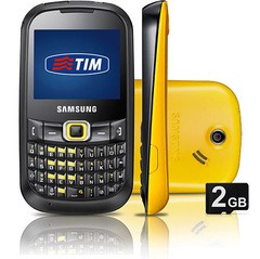 Celular Desbloqueado Samsung Corby Smart GT-B3210 Amarelo/Preto c/ Câm