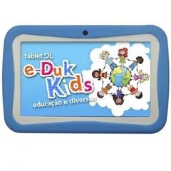 Tablet DL Eduk Kids PED-K71BAZ com Tela de 7", 4GB, Câmera, Wi-Fi, Suporte à Modem 3G e Android 4.1 - Capa Azul