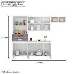 Cozinha Compacta Julia Com Paneleiro Duplo E Armário Aéreo - 3 unidades na internet