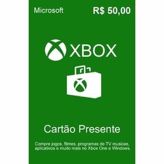 Cartão Live Xbox R$ 50,00