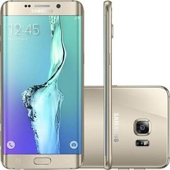 Samsung Galaxy S6 Edge SM-G925i 64GB dourado, processador de 2.1Ghz Octa-Core, Bluetooth Versão 4.1, Android 6.0.1 Marshmallow, 4K UHD (3840 x 2160 pixels) 30 fps Quad-Band 850/900/1800/1900