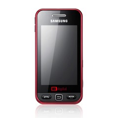 Celular Desbloqueado Samsung Star TV GT-I6220 Vermelho c/ Câmera 3.2MP, MP3, Rádio FM, Bluetooth, TV Digital e Cartão 1GB - Infotecline