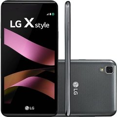 Celular LG X Style Dual K200DSF Preto, processador de 1.3Ghz Quad-Core, Bluetooth Versão 4.1, Android 6.0.1 Marshmallow, Quad-Band 850/900/1800/1900