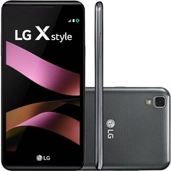 Smartphone LG X Style PRETO Titânio com 16GB, Tela de 5.0", Câmera 8MP, Android 6.0, 4G, Processador Quad Core de 1.3 GHz e 1.5GB de RAM