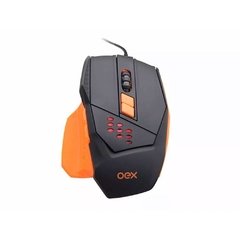 Mouse Gamer Oex Steel Ms305 Preto e Laranja Com LED, 7 Botões e Scroll - comprar online