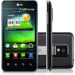 Smartphone LG Optimus 2X P990 preto, Android 2.2, Foto 8 Mpx, Video Full HD