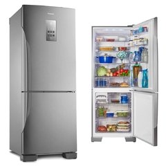 Refrigerador Bottom Freezer Panasonic de 02 Portas Frost Free com 425 Litros e Painel Easy Touch Aço Escovado - BB53 - PANRBB53PV31