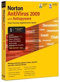Norton Antivirus 2009 - Com Anti-spyware - 3 Usuários - CD-ROM
