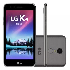 Smartphone LG NOVO K4 X230Z Dual Chip Android 6.0 Marshmallow Tela 5" Quadcore 8GB 4G Câmera 8MP - Titânio