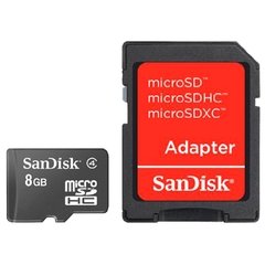 Cartão de Memória Sandisk(TM) Microsdhc(TM) Com Adaptador 8Gb Classe 4
