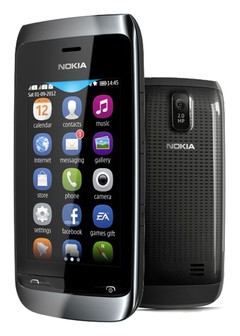 Nokia Asha 308 - Preto - Tela Touch 3" - Câmera 2MP - Bluetooth 3.0 - MP3 - Rádio - Cartão de Memória 2GB - Desbloqueado - comprar online