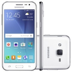 Smartphone Samsung Galaxy J2 TV SM-J200 8GB Branco 4G Tela 4,7" Câmera 5MP Android 5.1