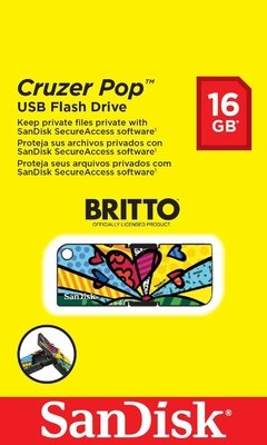 Pen Drive Sandisk(TM) Cruzer Pop Romero Britto(TM) 16Gb na internet