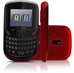 Celular Alcatel OT-355 Cherry Vermelho - GSM c/ Leitor de Dois Chips, Teclado QWERTY, Câmera Integrada, Rádio FM e Fone - Alcatel