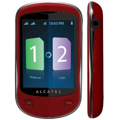 Celular Alcatel OT-710 Vermelho Dual Chip c/ Câmera 2MP, MP3, Rádio FM, Bluetooth