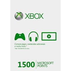 Cartão Microsoft Points de 1500 Pontos Para Xbox 360