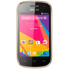 Smartphone BLU Dash JR TV D141T Dourado, Dual Chip, Android 4.4, Câm. 2MP, Tela 3.5'
