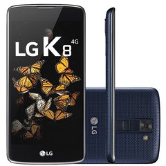 Smartphone LG K8 K350DS Índigo com 16GB, Dual Chip, Tela HD de 5,0", 4G, Android 6.0, Câmera 8MP e Processador Quad Core de 1.3 GHz