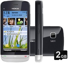 Celular Desbloqueado Nokia C5-03 PRETO Symbian c/ Câmera 5MP, MP3, 3,5G, Wi-Fi, Rádio FM, Bluetooth
