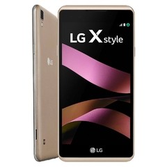 SMARTPHONE LG X STYLE DOURADO TITÂNIO COM 16GB, TELA DE 5.0", CÂMERA 8MP, ANDROID 6.0, 4G, PROCESSADOR QUAD CORE DE 1.3 GHZ E 1.5GB DE RAM