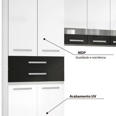 Cozinha Compacta Julia Com Paneleiro Duplo E Armário Aéreo - 3 unidades - comprar online
