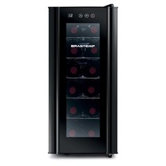 Adega de Vinhos Brastemp Climatizada BZC12BE Wine Cooler para 12 Garrafas - All Black - comprar online