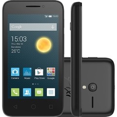 Smartphone Alcatel One Touch PIXI 3 OT-4009 Dual Chip Desbloqueado Android 4.4 Tela 4" Memória 4GB 3G Câmera 8MP Preto