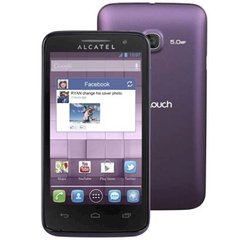 Celular Desbloqueado Alcatel One Touch M Pop Roxo Com Tela 4.0", Dual Chip, Câmera 5MP, Android 4.1, 3G, Wi-Fi, GPS, MP3, Rádio FM E Bluetooth - comprar online