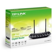 Roteador AC TP-Link Archer C2 750Mbps, 2 Antenas, LAN, WAN Gigabit, Porta USB