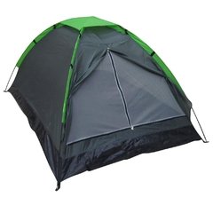 Barraca de Camping Para 3 Pessoas Importada em Poliéster - Cinza/Verde