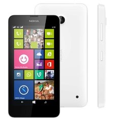 Smartphone Nokia Lumia 630 branco Dual Sim, Tv Digital ,Windows Phone 8.1, Tela 4.5", QuadCore 1.2GHz, Câm. 5MP, WiFi, Bluetooth E GPS