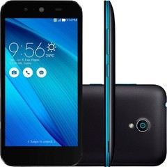 Smartphone Asus Live G500 Preto e Azul, Dual Chip, 16GB, Tela de 5", Câmera 8MP, 3G, TV Digital e Processador Quad Core 1.3Ghz