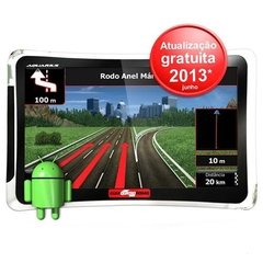 GPS Tablet Guia Quatro Rodas 5.0" Connect MTC 4553 com Android 4.0.3, Wi-fi/3G, Alerta de Radar