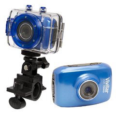 Câmera Filmadora Esportiva Vivitar DVR785HD Azul - 5.0MP, LCD 2", com Caixa Estanque à prova d'água e Grava Vídeo em HD