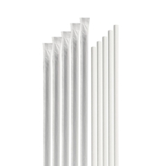 Canudos De Papel Biodegradaveis Cor Branca 6mm x 197mm Embalados Individualmente Com Papel Branco Acondicionados Em Caixa Com 5000 Pecas 1.670.000 UNIDADES na internet