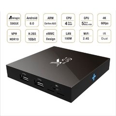 Smart Tv Box X96 4k 2gb Ram 16gb Android 6.0 Wifi 5 Core na internet