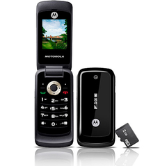Celular abrir e fechar Desbloqueado Motorola WX295 Preto c/ Câmera, Rádio FM, MP3 Player, Bluetooth