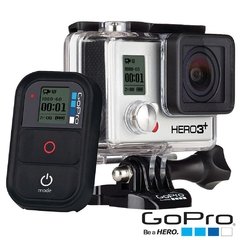 Câmera Digital e Filmadora GoPro HERO3+ Black Edition Adventure CHDHX-302 Prata/Preto 12 MP, Wi-Fi, com Lente Grande Ângular Imersiva e Vídeo Full HD - comprar online