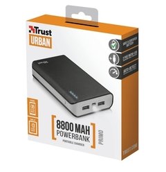 Carregador Portatil 8800 mAh com 02 Conexoes USB Preto - Trust - TR-20070I - 7TTR20070IPTOB - comprar online